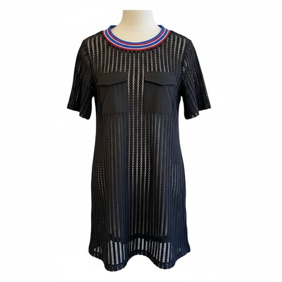 English Factory Anthropologie Black Mesh Sporty Sheer Dress size small - Picture 3 of 9